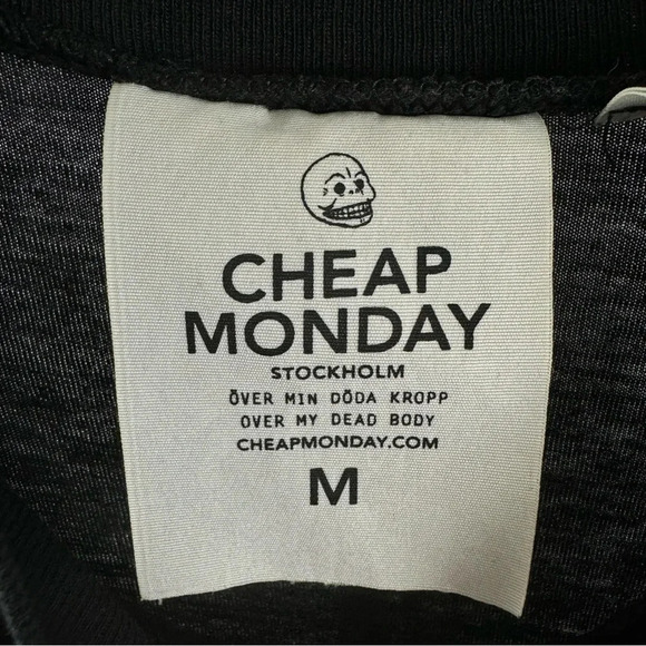 Cheap Monday Jagged Mock Turtleneck Black T-Shirt Dress Size Medium - Picture 2 of 10